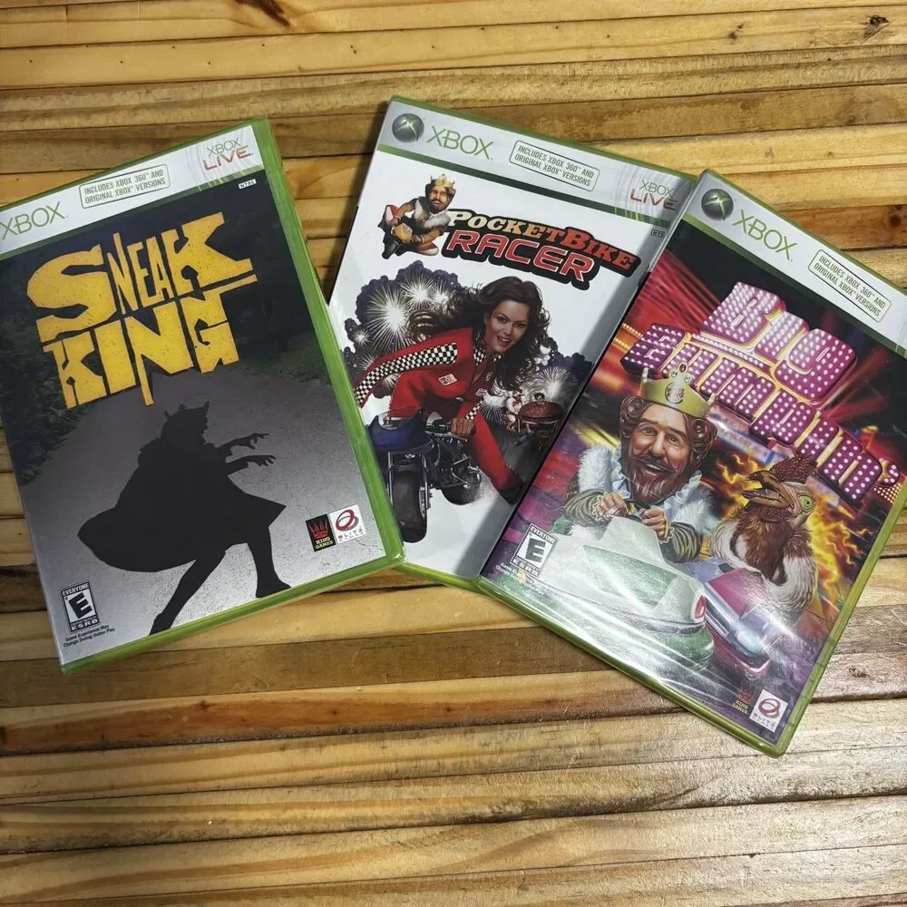 Xbox LIVE Lot Of 3 Games Sneak King Bike Racer Big Bumpin New Selled King Games
